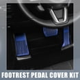 thumbnail image 2 of 3 Pcs Blue Anti Slip No Drilling Aluminum Alloy Pedal Covers Foot Rest Pedal Pads for Mazda 2 3 6 CX-3 CX-5 CX-9, 2 of 6