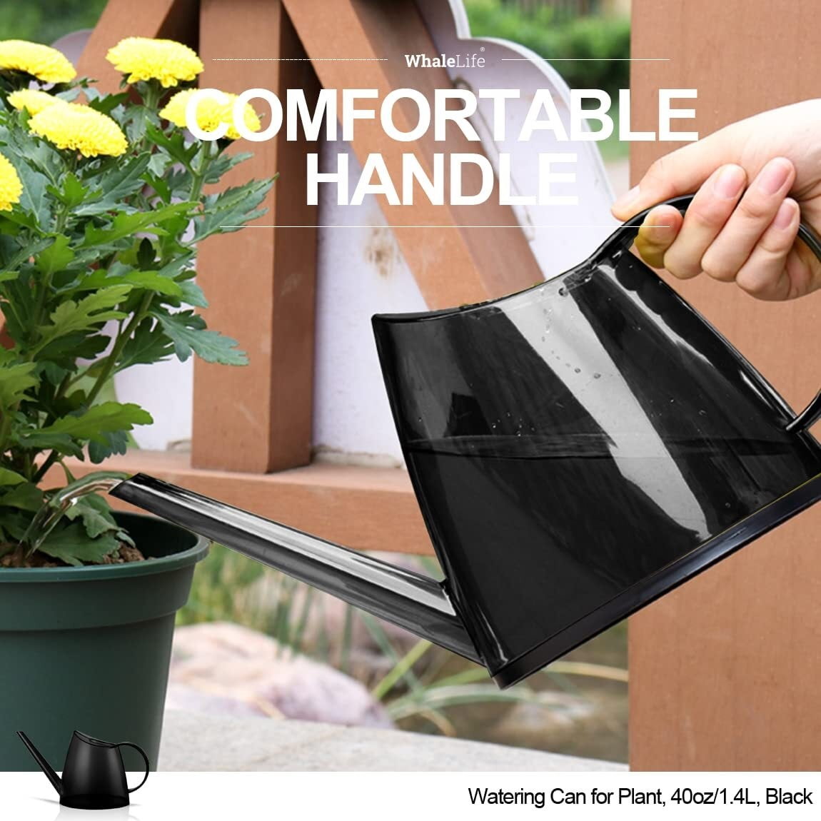 Indoor Watering Can for House Bonsai Plants (1.4L, Green)