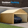 thumbnail image 2 of Quictent 13'X20' Heavy Duty Carport Car Canopy Galvanized Car Shelter with Reinforced Ground Bars-Beige, 2 of 9