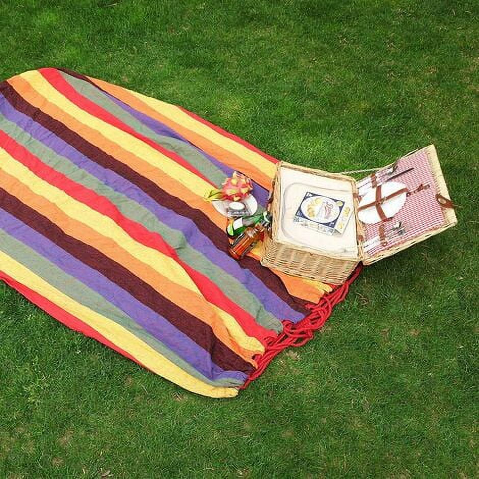 Parachute Portable Canvas Hammock Cotton Breathable Garden Hammock Portable Travel Camping For Double Max Load 300 Kg Multicolor 2 Person, Red