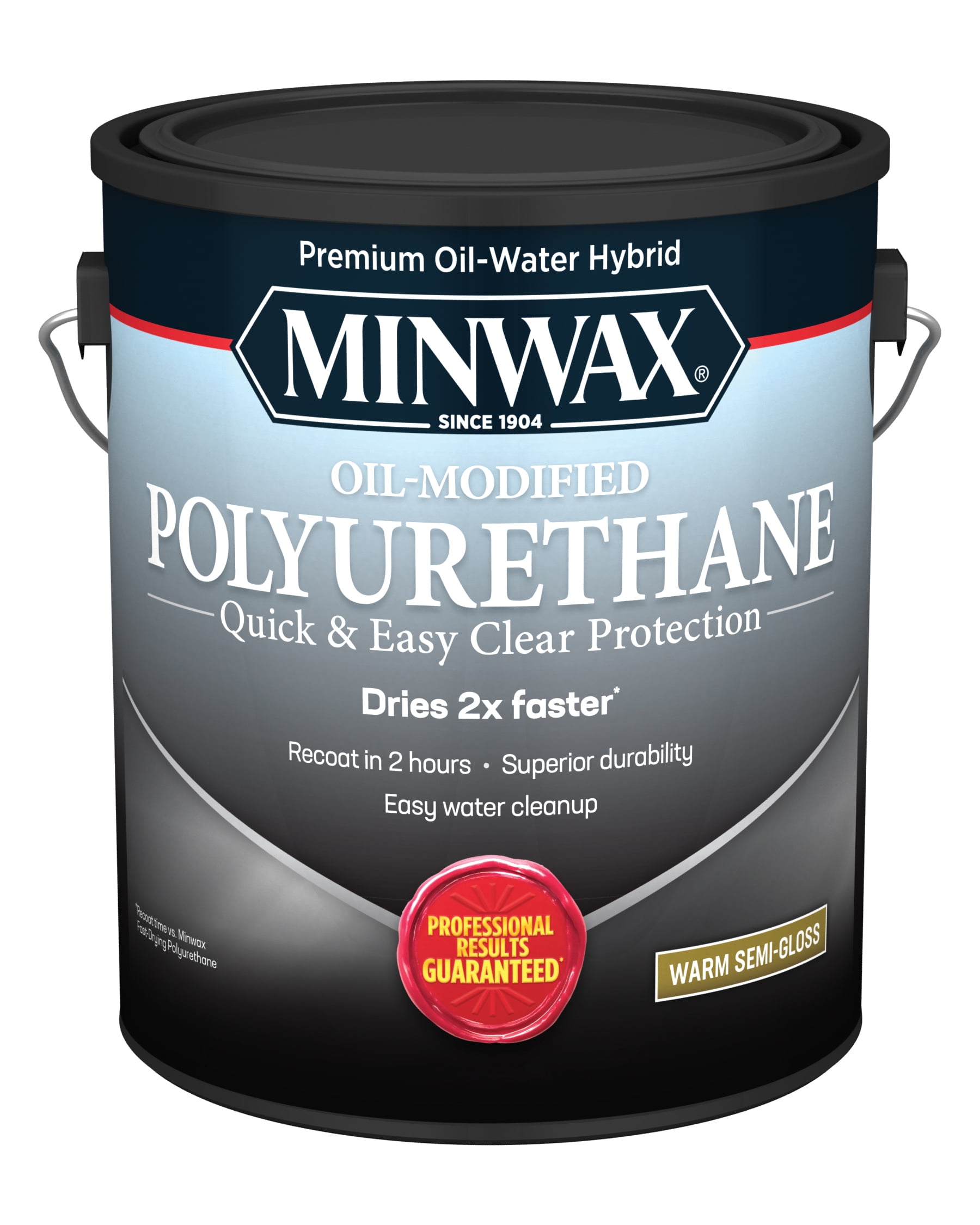 Minwax Water Based OilModified Polyurethane, SemiGloss, Clear, 1