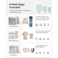 thumbnail image 5 of 110L Laundry Hamper Basket with Lid Clothes Hamper with 2 Removable Liner Bags & 6 Mesh Bags Wicker Laundry Basket for Laundry Room Gray, 5 of 9