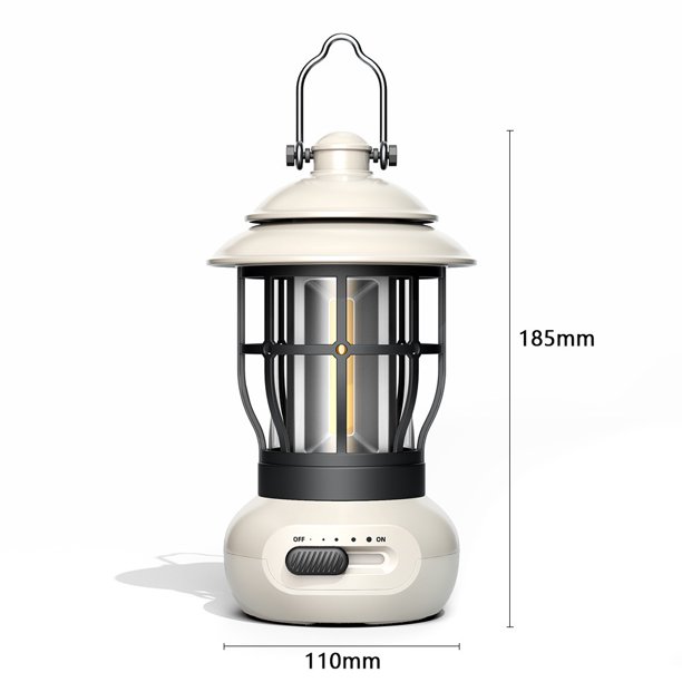Luz de camping al aire libre, iluminación de ambiente, luz de camping, linterna retro, regalo, luz de camping con carga USB