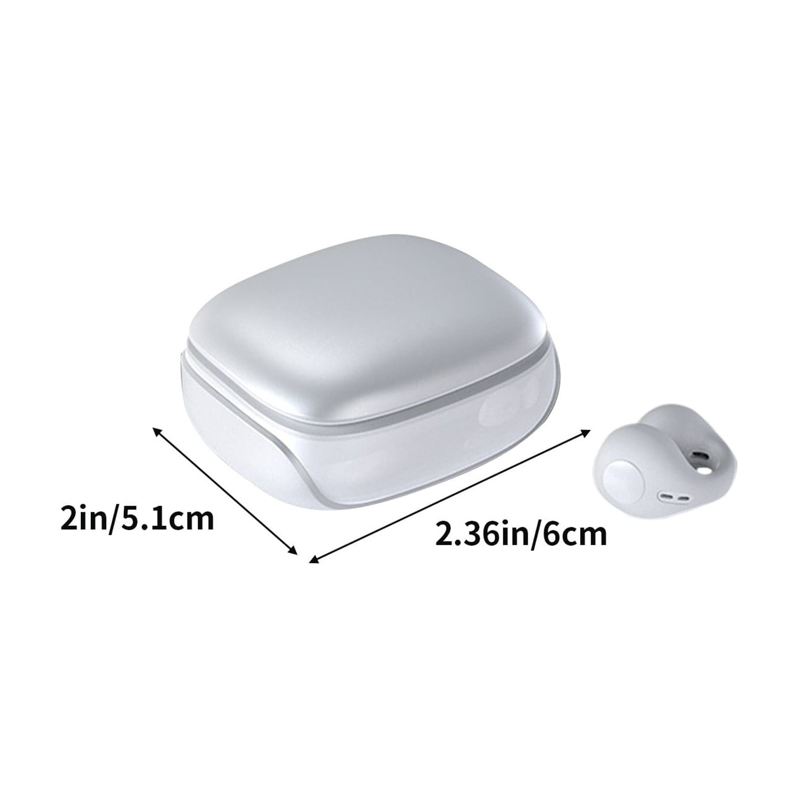 Open Ear Headphones with Mic, Bluetooth Headset with Microphone, Dual Connect Bluetooth 5.3 Headset with AI Noise Cancelling Mic & Mute Function, Wireless Headset for Work, Sports, Drive(White)