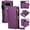 Dark Purple, variant on TECH CIRCLE Detachable Zipper Wallet Case for Google Pixel 10 Pro XL,Magnetic Leather Case Card Slots Case Compatible with Mag Safe Kickstand Removable Cover with Wrist/Shoulder Strap,Black