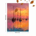 thumbnail image 3 of Sailboat Harbor Sunset Canvas Print Wall Art for Living Room Bedroom Dining Room Hallway Office Hotel Apartment Bar Decor, 3 of 8