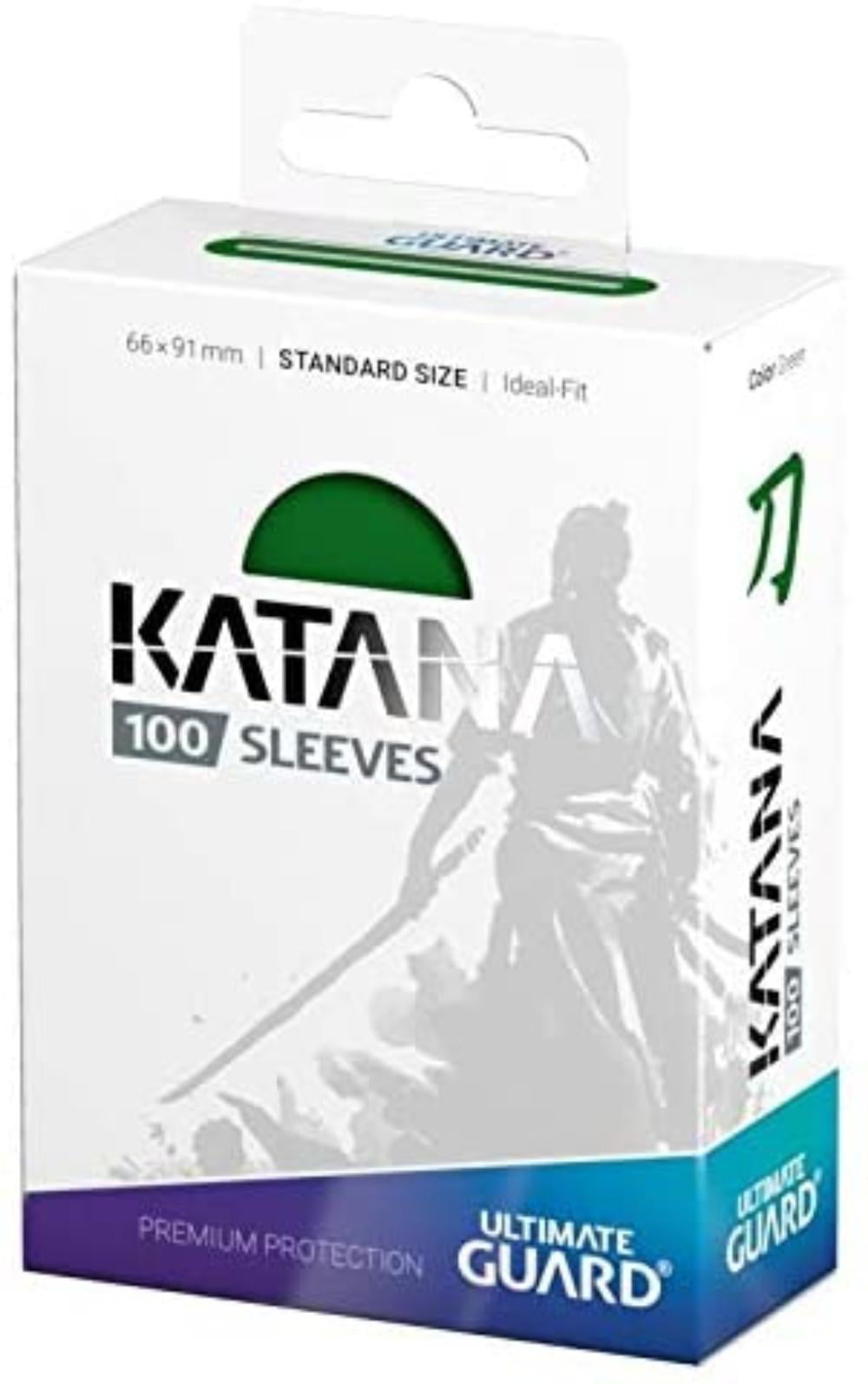 Ultimate Guard Katana Sleeves Standard Size 100 Ct Opaque and Matte Green 