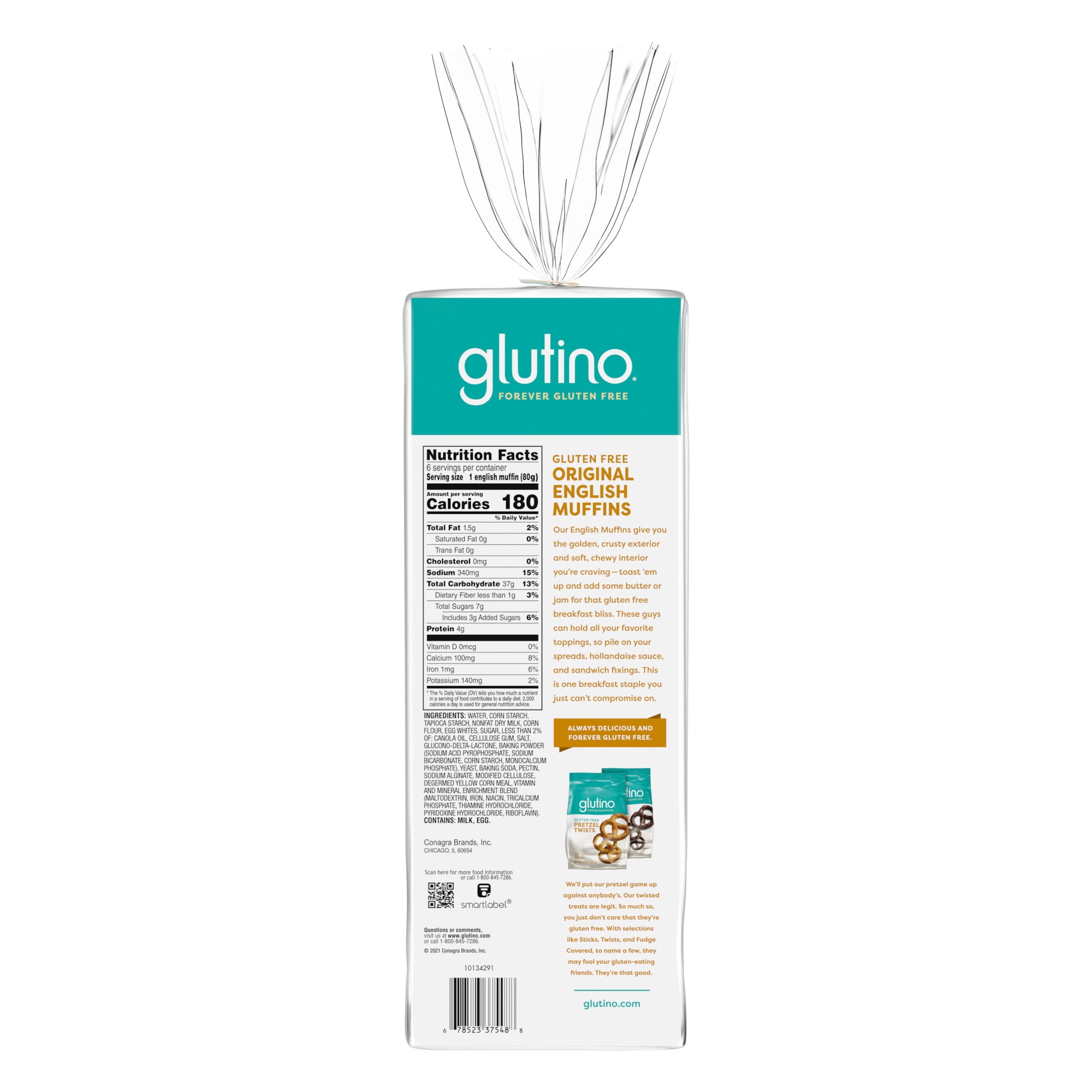 Glutino Gluten Free Original English Muffins, Frozen, 16.9 oz. (frozen)
