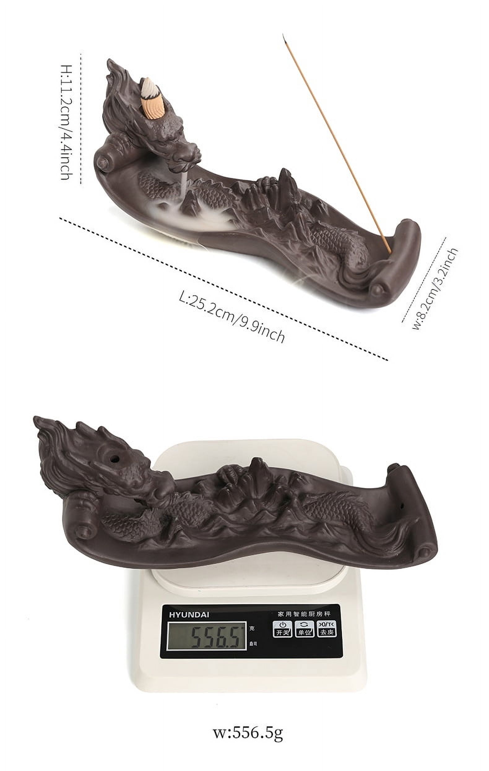 Purple Clay Backflow Incense Burner Dragon Decoration Creativity Chinese Loong Incense Holder Smoke Incense Burner Office Decoration