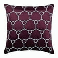 thumbnail image 1 of Pillow Case, Purple Shams, Crystals Lattice Trellis Pillow Shams, 24x24 inch (60x60 cm) Pillow Sham, Square Velvet Shams, Art Deco Pillow Shams, Modern, Geometric - Crystal Jaal, 1 of 3