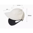 thumbnail image 3 of HONHUZH Summer Hats Womens Ponytail Sun Hat UPF 50 Wide Brim Foldable Summer Beach Hat, 3 of 6