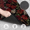 thumbnail image 3 of Pofeuu Fishbone Rose Print Car Foot Mat Set of 4 Pieces - All-Weather Full Set Floor Mats for Cars Trucks SUVs, 3 of 7
