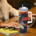 thumbnail image 6 of Logiee American Bald Eagle A Print 40OZ Ice Bully Cup with Handle and Straw, Double Wall Stainless Steel Tumbler,Travel Coffee Cup with Lid, Summer Insulation and Cooling Cup, 6 of 8