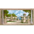 thumbnail image 2 of Borelli, Guido 32x18 Gold Ornate Wood Framed with Double Matting Museum Art Print Titled - La Fontana eII, 2 of 4