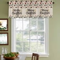 thumbnail image 3 of Merry Christmas Curtain Valances for Windows, Kitchen Valance Window Treatments Panel 2 Pack, Retro Winter Watercolor Coloful Ball Rod Pocket Short Curtains for Bathroom Bedroom 42 x 18 Inch, 3 of 8