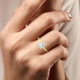 thumbnail image 4 of 14K Yellow Gold Oval Lab Grown Diamond Cathedral Solitaire Engagement Ring - 2.50 Carat (Ring Size: 4.5), 4 of 5