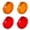 Amber+Red, variant on 4 Pieces Smoke Bullet Turn Signal Light Lens Covers, Compatible with Harley Sportster, Street Glide, Road King and Softail Models