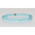 thumbnail image 3 of Natural Aquamarine 8mm Rondelle Shape Faceted Cut Beads Stretchable Bracelet for Men & Women., 3 of 3