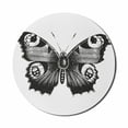 thumbnail image 1 of Black and White Mouse Pad for Computers, Vanessa Peacock Butterfly Vintage Style Wildlife Theme Nature Artwork, Round Non-Slip Thick Rubber Modern Gaming Mousepad, 8" Round, Black White, by Ambesonne, 1 of 2