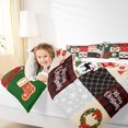 thumbnail image 4 of Manfei Cartoon Father Christmas Queen Comforter Set,Merry Xmas Bedding Sets,Patchwork Geometric Plaid Bedding Comforter Set For Teens,Microfiber Bedroom Decor Reversible,3pcs, 4 of 8
