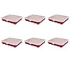 Sterilite Ornament Storage Case Infra Red Case of 6