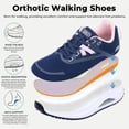 thumbnail image 4 of FefiYo Women's Wide Toe Box Orthotic Walking Shoes Arch Support Plantar Fasciitis Roseblue US 6.5, 4 of 13