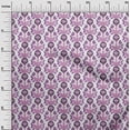 thumbnail image 3 of oneOone Polyester Spandex Dusty Purple Fabric Leaves & Clover Quilting Supplies Print Sewing Fabric By The Yard 56 Inch Wide, 3 of 6