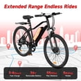 thumbnail image 7 of FlyORO 26in Electric Bike for Adults,500W Mountain Electric Bicycle with 13Ah Removable Battery,Front Damping System,Black, 7 of 7