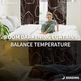 thumbnail image 3 of Brown Flowers Blackout Curtains for Bedroom/Living Room, Spring Floral Botanical Modern Art Thermal Insulated Kitchen Drapes with Grommets, Light Blocking Window Treatment, 2 Panels 52" x 96", 3 of 7