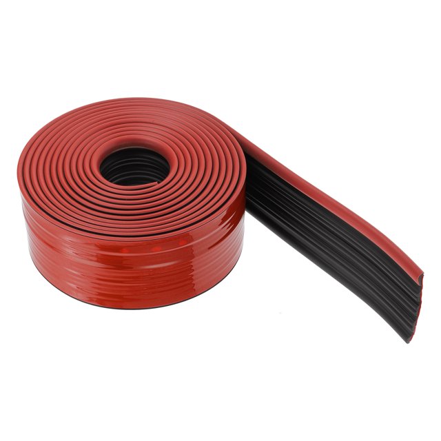 Protector de faldones laterales para coche Universal 13Ftx2.54In Negro Rojo PVC 1 Pcs