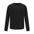 thumbnail image 4 of Buigttklop Mens Loose Fit Oversized Crewneck Waffle Knitted Pullover Sweater Long Sleeve Vintage Textured Ribbed Knit Sweaters, 4 of 5