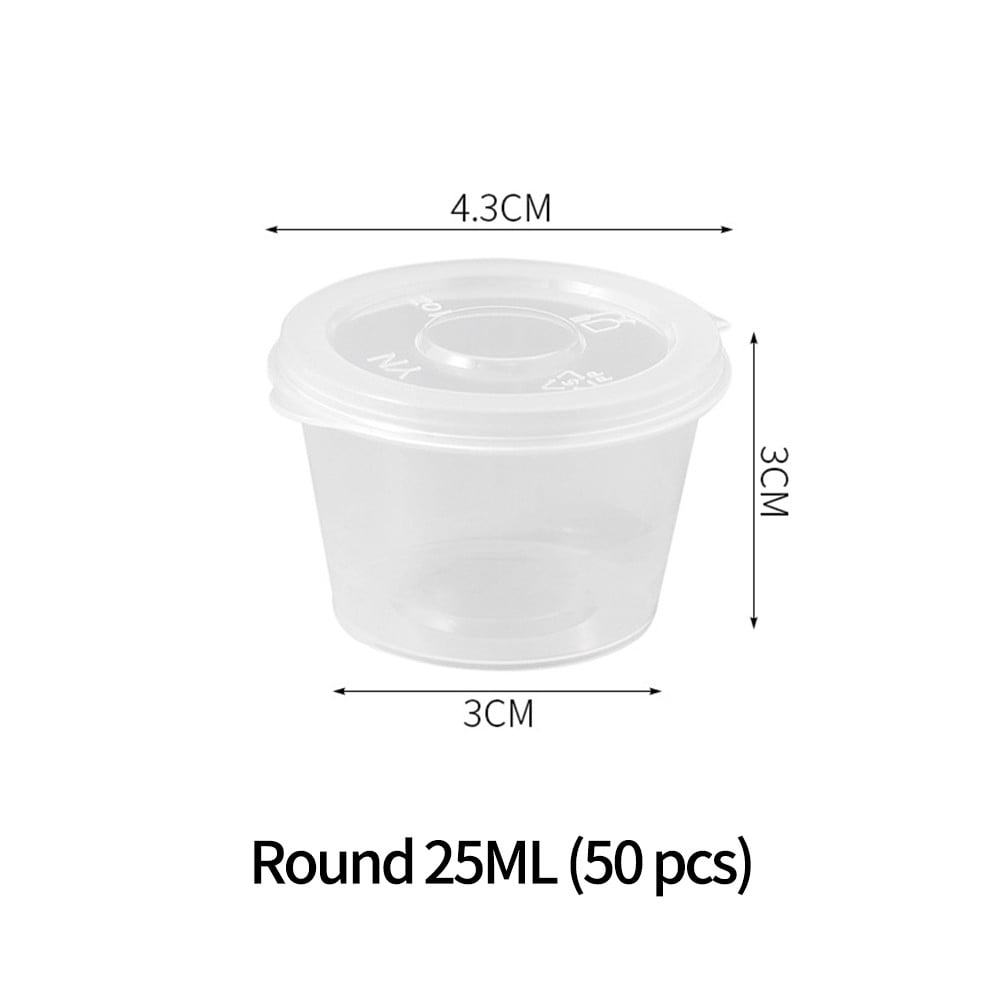 Disposable Sauce Box Seasoning Round Transparent Conjoined Plastic Box