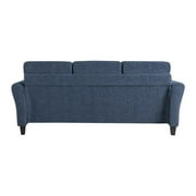 Lifestyle Solutions Alexa Sofa with Rolled Arms, Blue Fabric