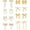 Gold, variant on Bow Earrings for Women Classic Ribbon Bow Stud Earrings for Women Bow Dangle Earrings Set[j4633]