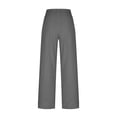 thumbnail image 6 of Gaecuw Linen Pants Women Summer Wide Legged Pants Relaxed Fit Long Pants Lounge Trousers Sweatpants Casual Loose Baggy Pants High Waisted Linen Summer Ankle Length Workout Pants with Pockets Solid, 6 of 7
