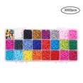thumbnail image 1 of Juego de cuentas de vidrio de 24 colores 3000 piezas pulsera redonda hecha a mano con cuentas para manualidades de fabricación de joyas de bricolaje Eigraketly HA6023-00B, 1 of 6