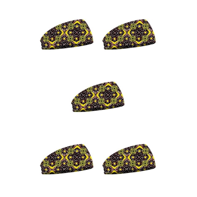 Diademas Deportes Sonducket Flor geométrica Transpirable Turbante 5piezas