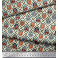 thumbnail image 3 of Soimoi Modal Satin Fabric Geometric & Art African Print Sewing Fabric Yard 42 Inch Wide, 3 of 3