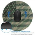 thumbnail image 4 of Disketp Jungle Green Camo Usa Flag Small Mouse Pad 7.9x7.9 Inches,Washable Round Mousepad For Office Laptop Computer,Non-Slip Rubber Base Mouse Pads For Wireless Mouse, 4 of 9