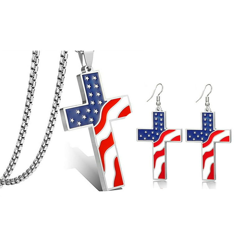 Cross earrings and store necklace sets