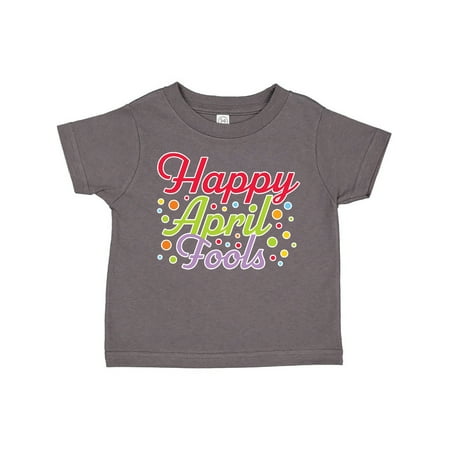 

Inktastic Happy April Fools with Colorful Dots Gift Toddler Boy or Toddler Girl T-Shirt
