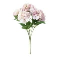 thumbnail image 2 of Artificial Hydrangea Bouquet 5 Stems Real Touch Silk Flower Arrangement for Wedding Home Decor Centerpiece Table Garden Vase Fillers Blue White Pink Purple, 2 of 9