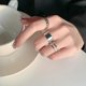 thumbnail image 4 of 3pcs Silver Stacked Ring Chain Ring Set Women's Fashion, 4 of 5