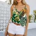 thumbnail image 3 of Dream Lifestyle Casual Camisole Sleeveless Deep V Neck Spaghetti Strap Leaf Print Female Cami Undershirt Streetwear, 3 of 8