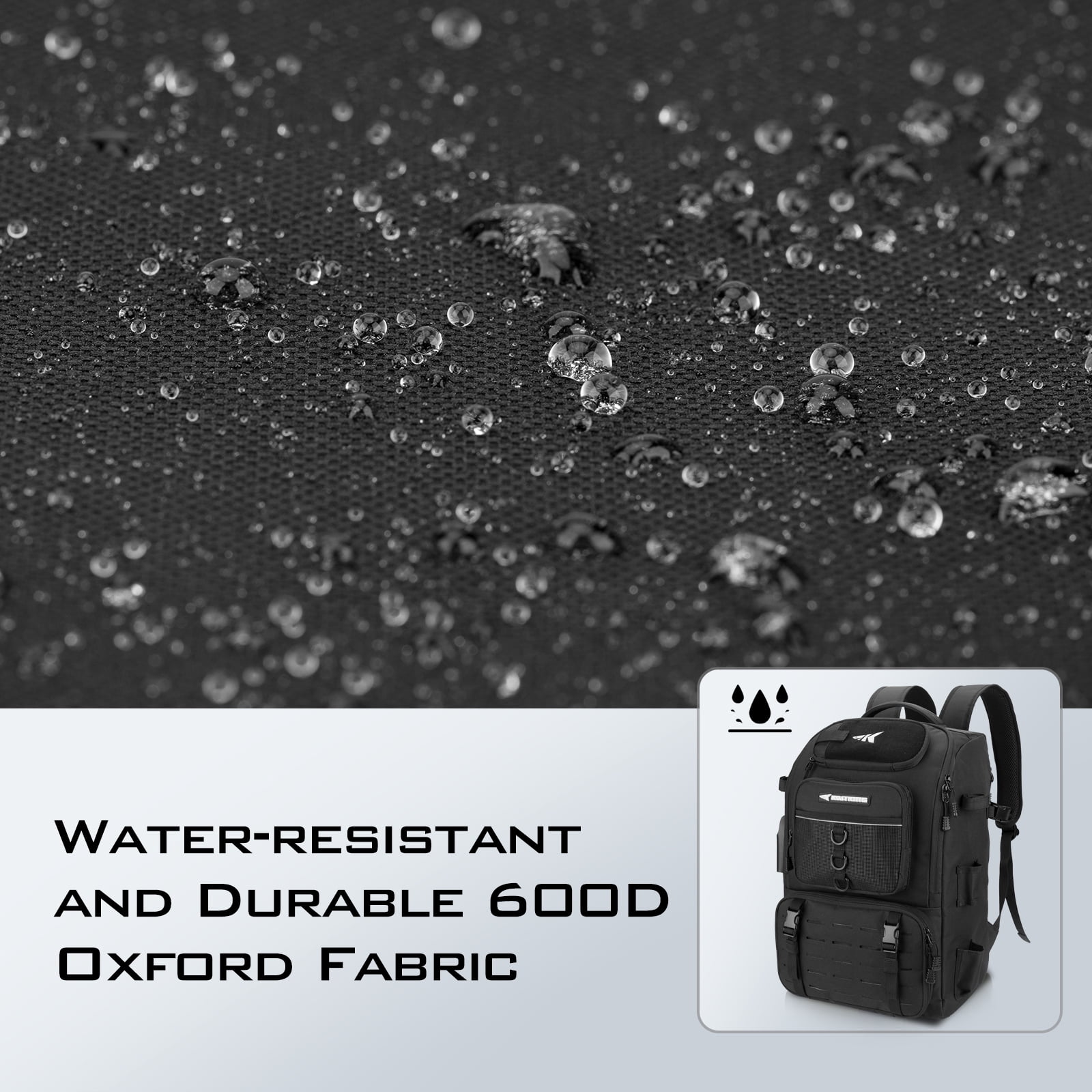 KastKing Karryall  Tackle Backpack with Rod Holders 4 Tackle Tray,Fishing Bag Storage Fishing Gear -Black