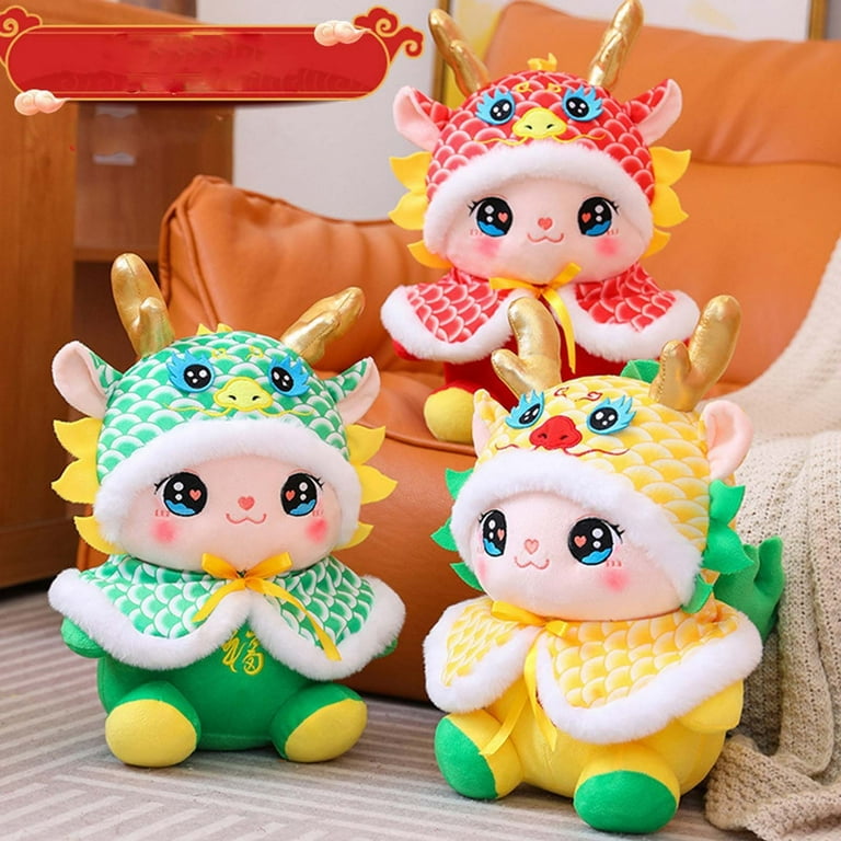 Herrnalise 2024 China Year of The Dragon Mascot Doll,Dragon Herrnalise 2024 China Year of The Dragon Mascot Doll,Dragon
