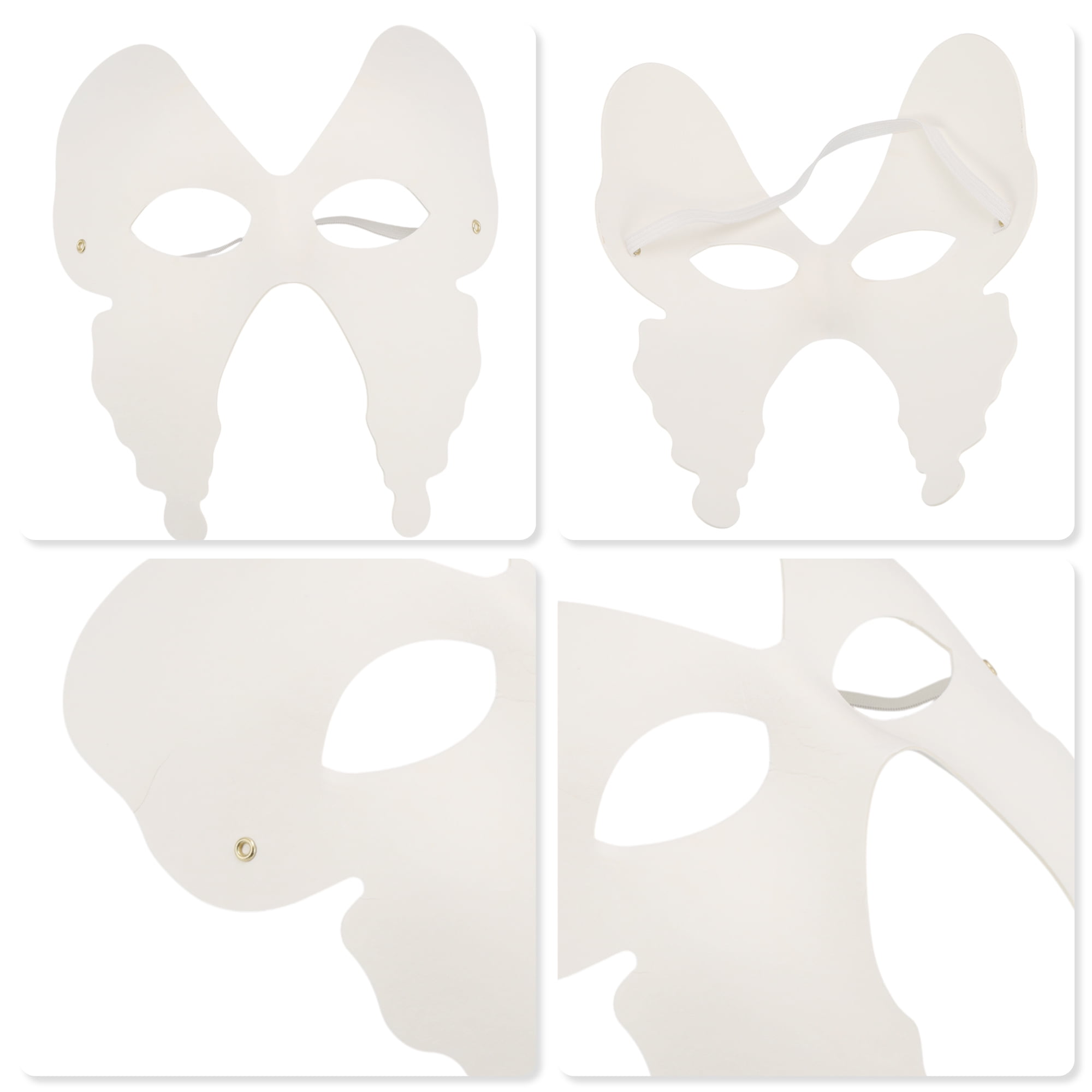 Unique Bargains 1 Pack Elegant Hand-Painted Party Mask White Pattern 10