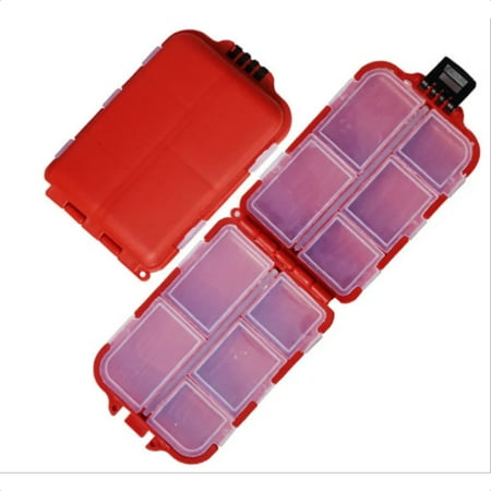 DFDIEJZ Durable Essential Mini Square Fishing Tackle Box with Compact Design and Generously Sized Compartments Tough Plastic Storage Case for Variety of Fish Lures and Baits Fishing Gea