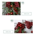 thumbnail image 2 of Godderr Mini Christmas Wreath, 11.81x8.66 Inch Or Front Door, Xmas Wreath For Holiday Christmas Party Decorations, 2 of 3