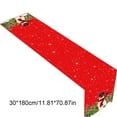 thumbnail image 3 of Uklsqma Christmas Table Runner Linen Holiday Decoration Red Multicolor Christmas Tree Snowflakes Design | Washable Seasonal Kitchen Dining Room Party Table Cover 70.87X11.81In, 3 of 6